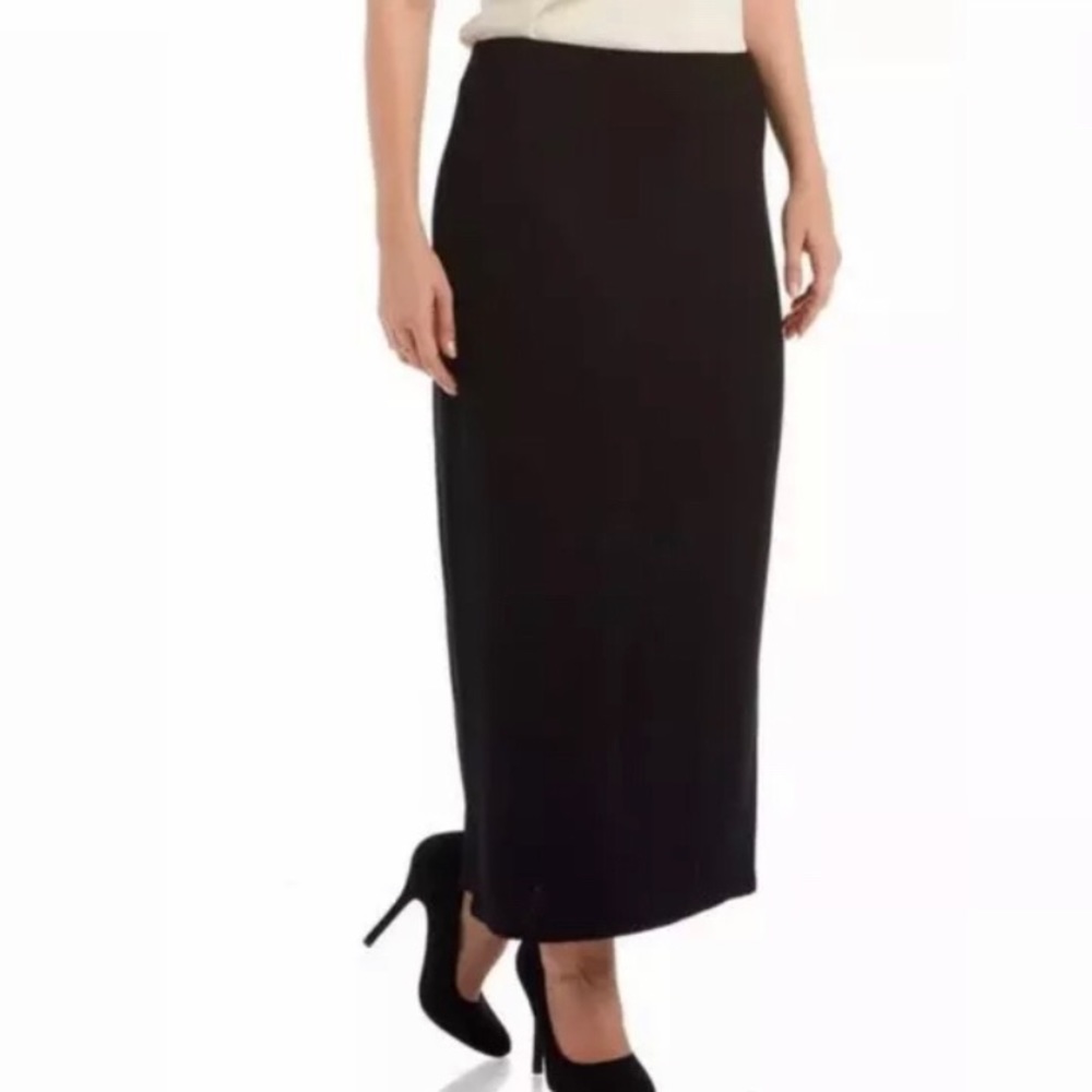 St. John Evening Black Santana Knit Maxi Skirt 6